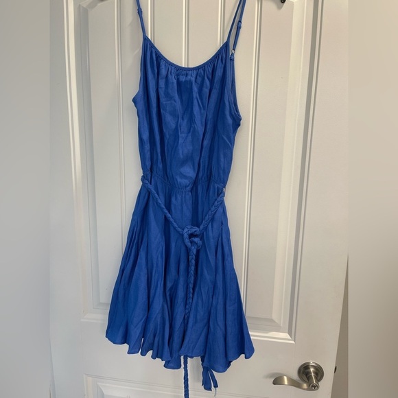 DO+BE Dresses & Skirts - DO+BE dress ruffled periwinkle blue size large polyester rayon blend